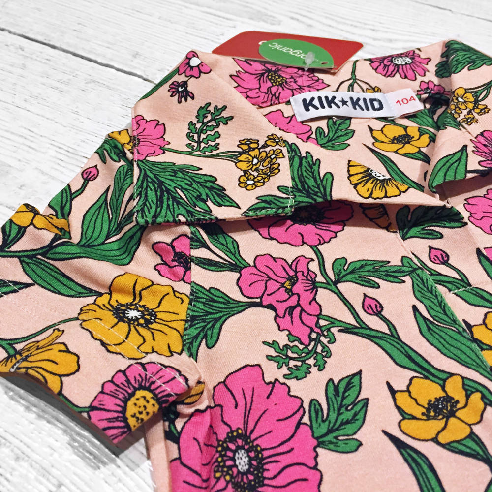 Kik-Kid Dress Polo Jersey Flower Pink