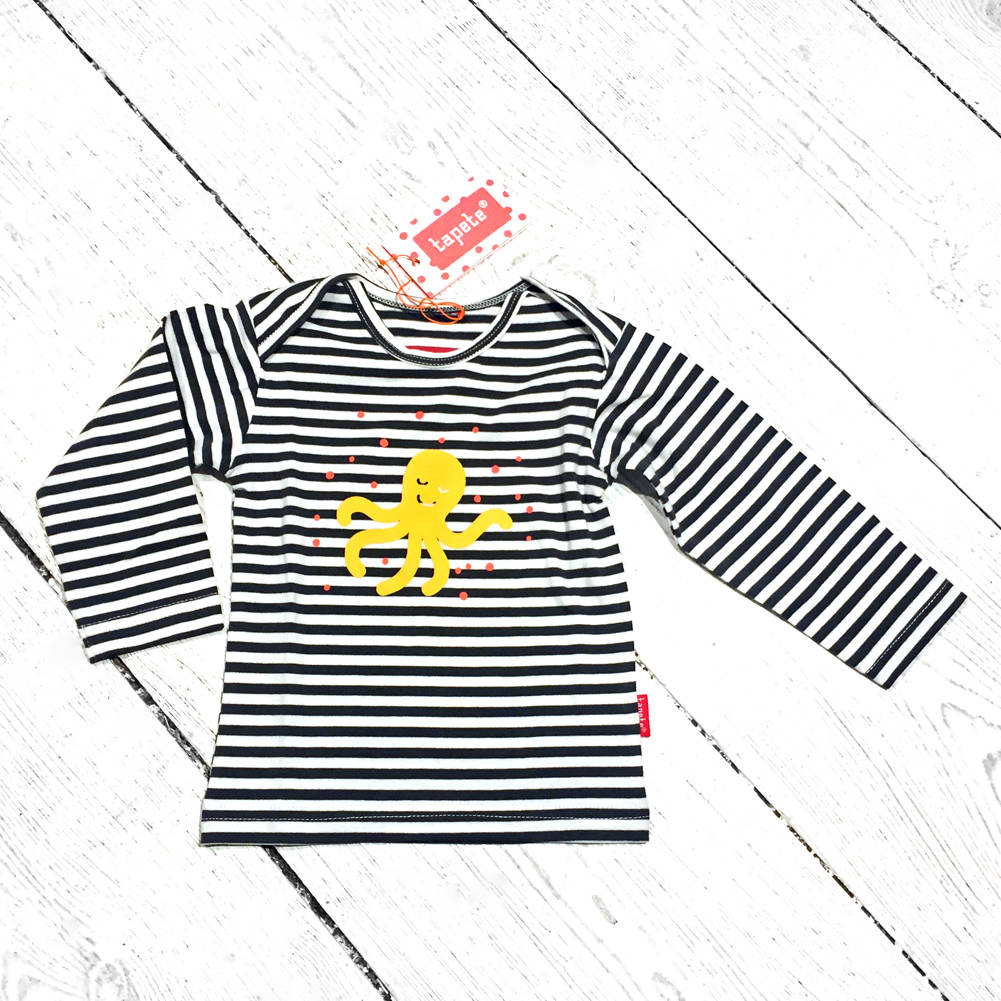 Tapete Shirt Black Stripes Octopus