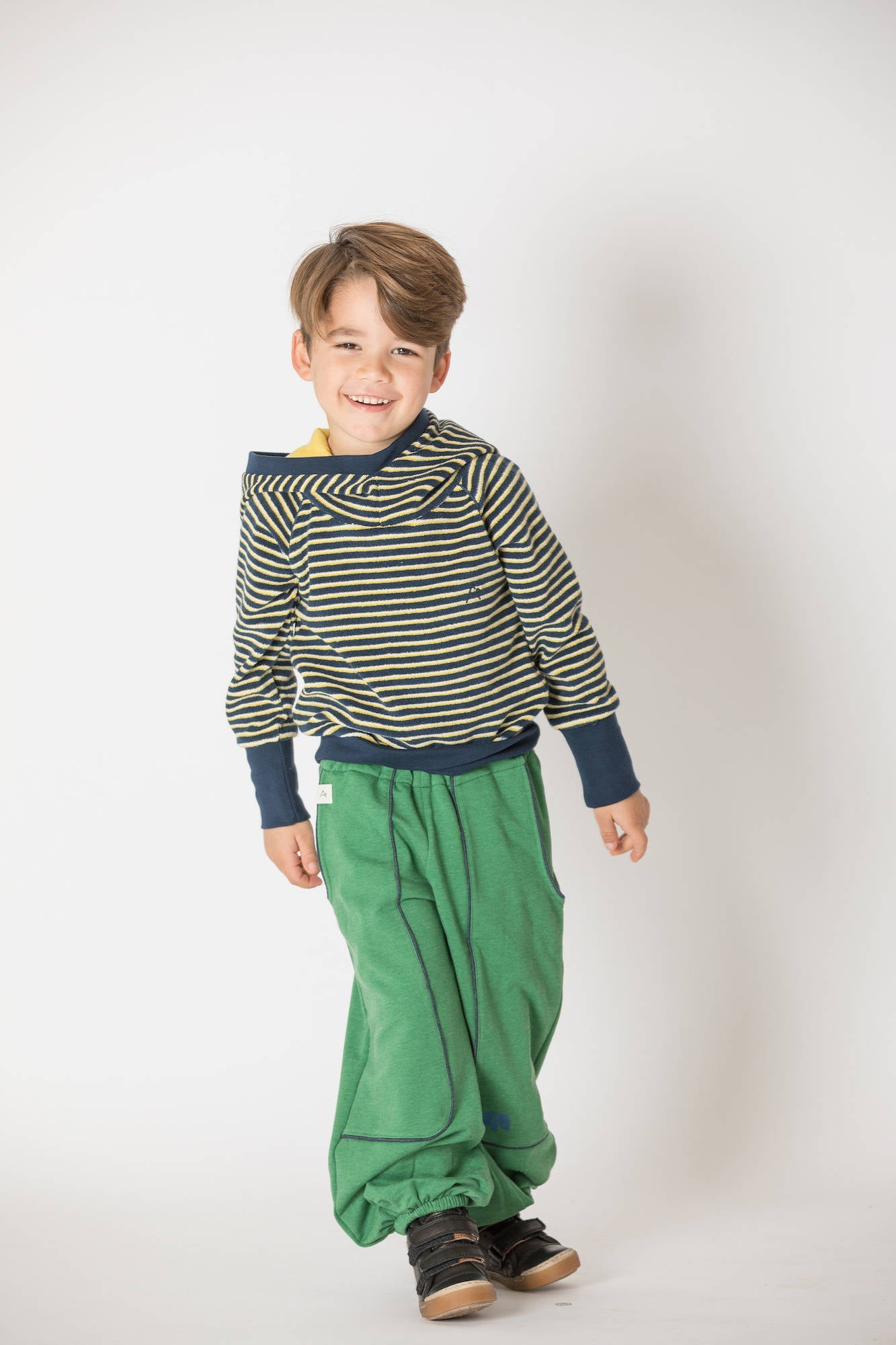 Albababy Habian Hood Blouse Mood Indigo Striped