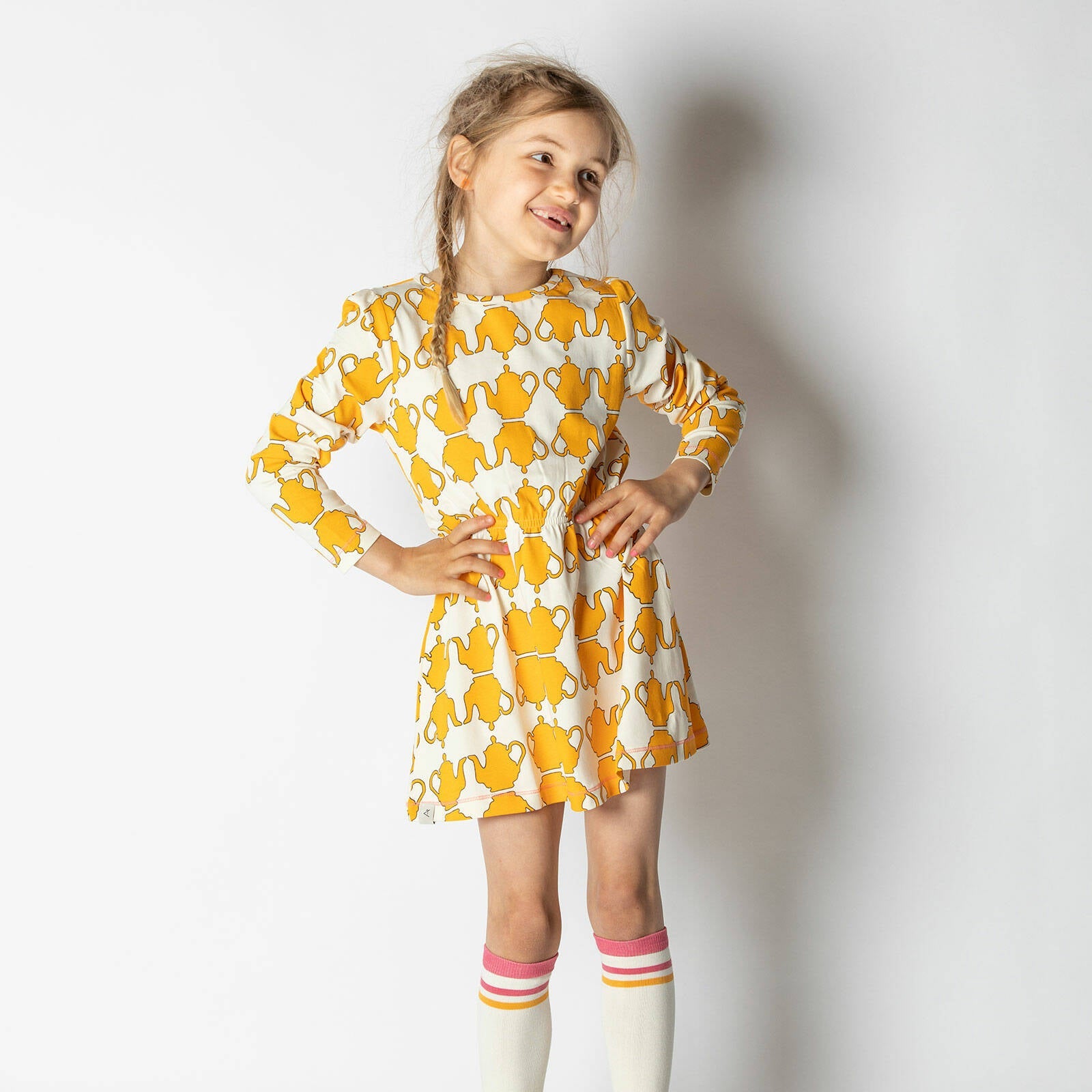 Albababy Kleid Dawn Dress Beewax Teaspots