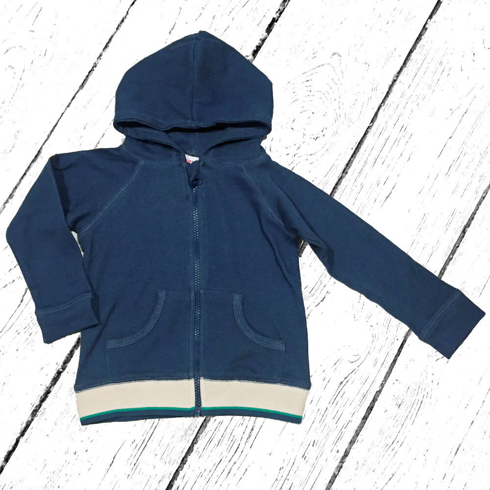 Baba Babywear Hoodie Jacquard Blue