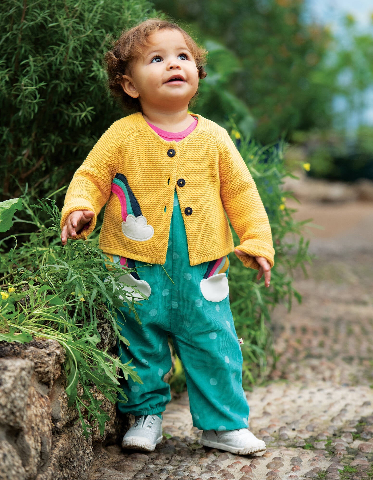 Frugi Strickjacke Annie Applique Cardigan Cloud