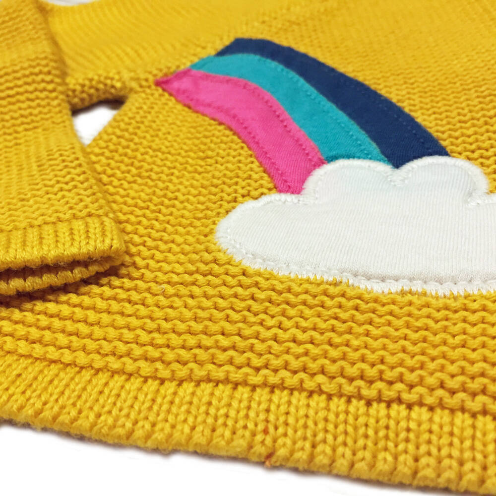 Frugi Strickjacke Annie Applique Cardigan Cloud