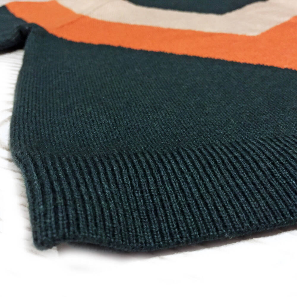 Lily Balou Strickpulli Colourblock Sweater Dark Green