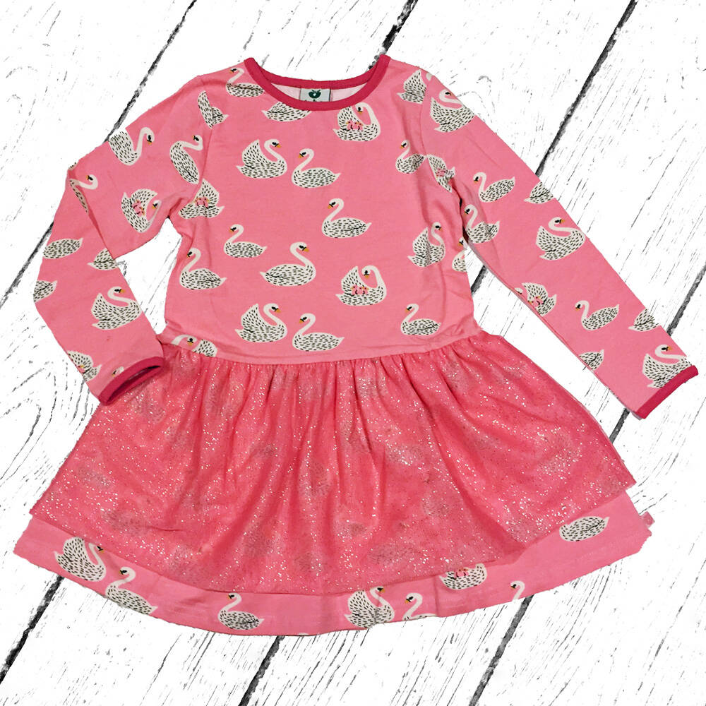Smafolk Kleid Dress with Swans Glitzertüll