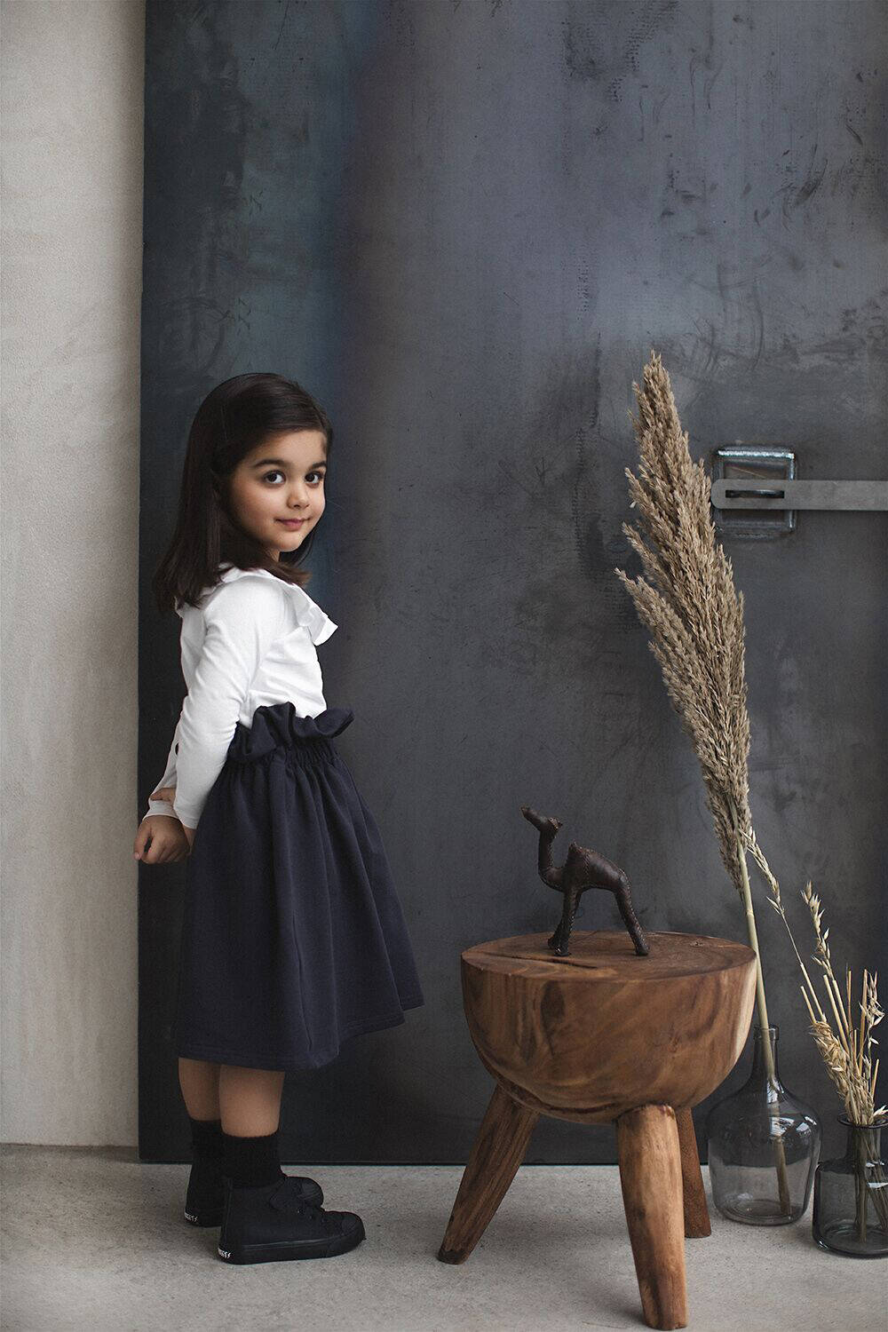 Zezuzulla Rock Pleated Skirt Antracite