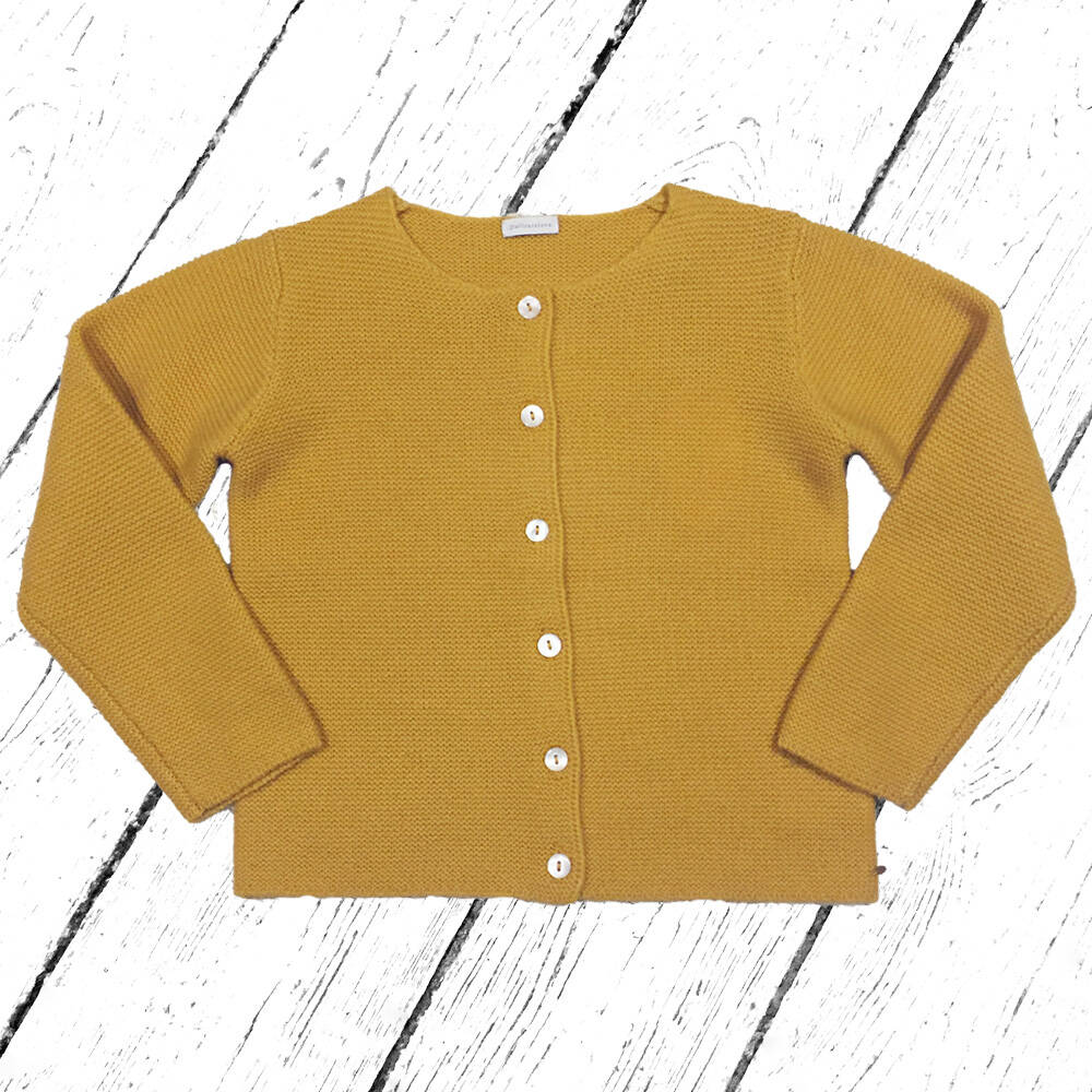 Delicatelove Merino Kaschmir Strickjacke Teddy Mustard