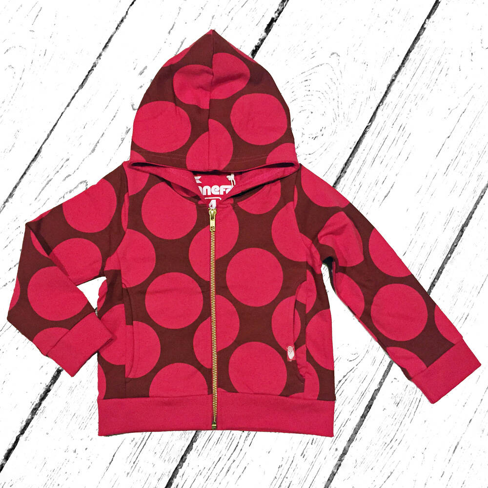 Danefae Sweatjacke Zip N Roll Hoodie Rust Red Love Pink