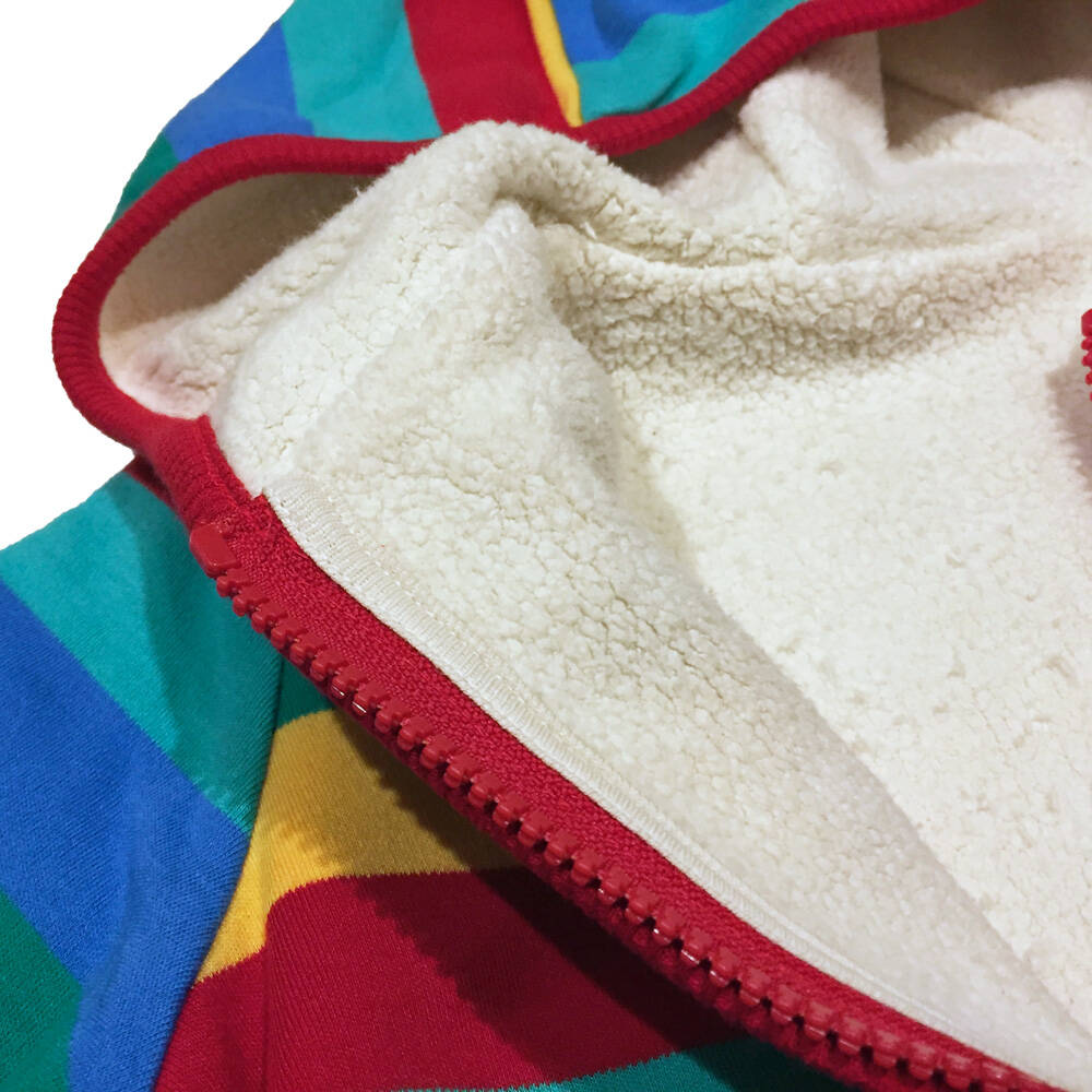 Frugi Wendejacke Reversible Snuggle Jacket Rainbow Stripe