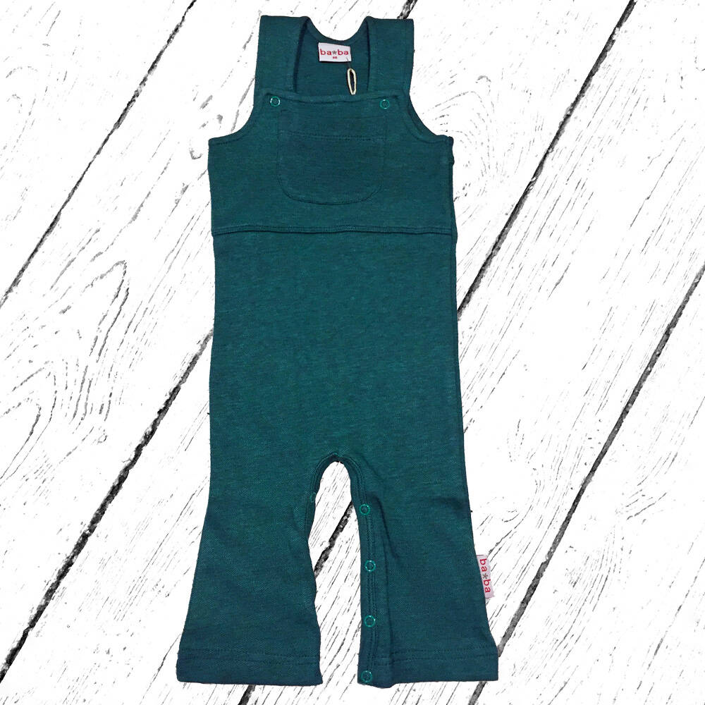 Baba Babywear Latzhose Worker Bicolor Green Pique