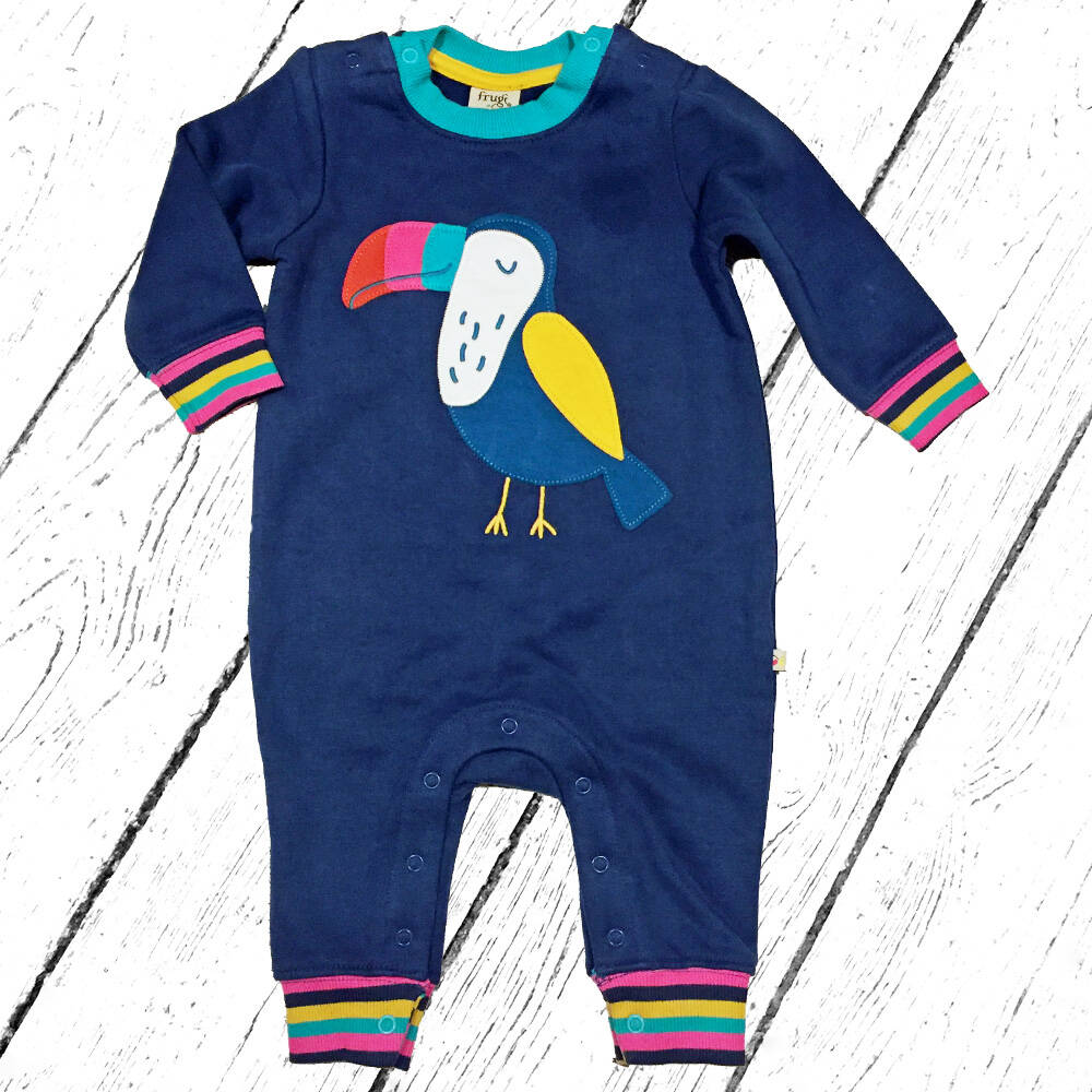 Frugi Overall Snug and Cosy Romper Toucan