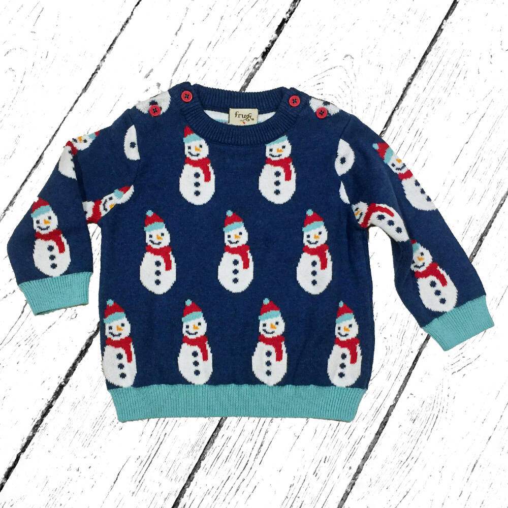 Frugi Strickpulli Jolly Knitted Jumper Snowman