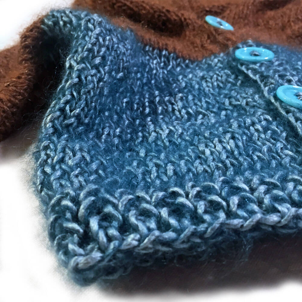 Mia Mohnstreusel Seide Mohair Strickjacke