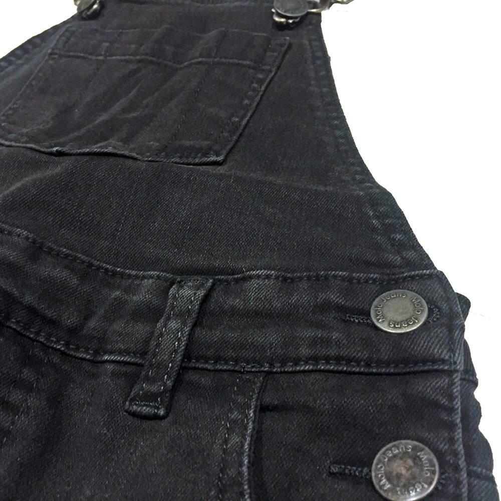 Molo Latzhose Shorts Alikami washed Black