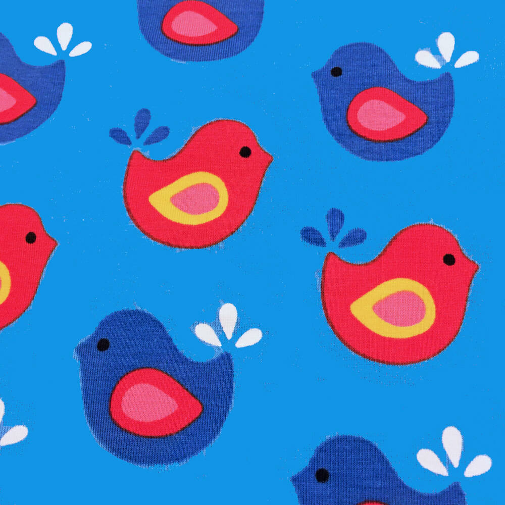 Maxomorra Shirt Top LS BRIGHT BIRDS