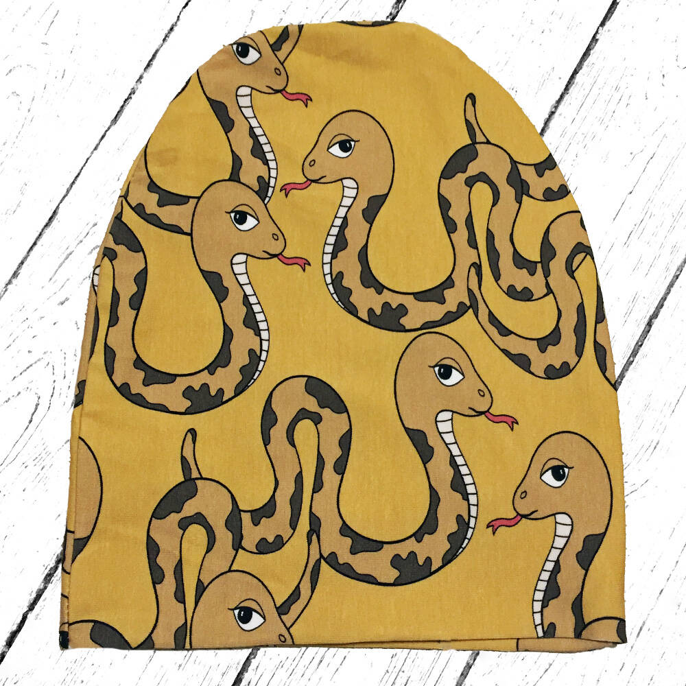 Dear Sophie Mütze Snake Yellow Beanie