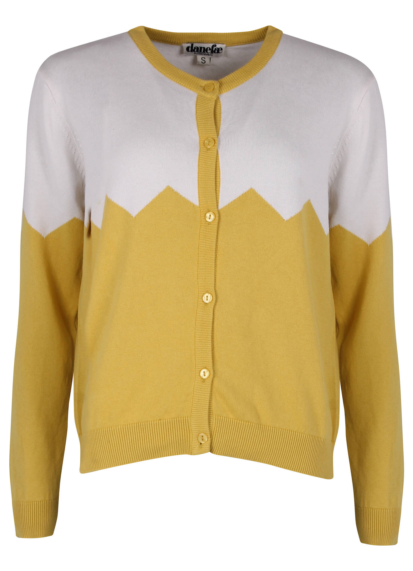 Danefae Ladys Strickjacke Olsen Cardigan Dusty Yellow Chalk