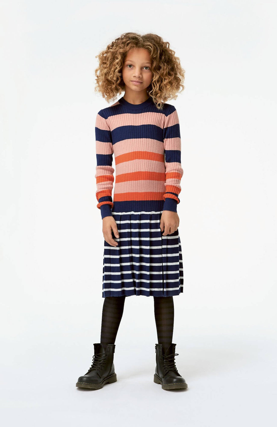 Molo Strick Kleid Carlin Faded Stripe