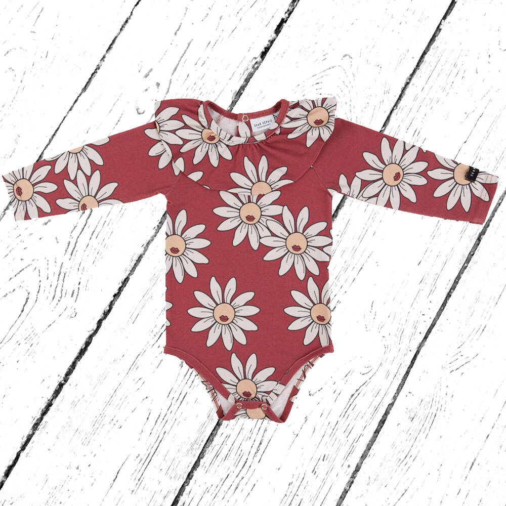 Dear Sophie Body Red Daisy Frilled Bodysuit