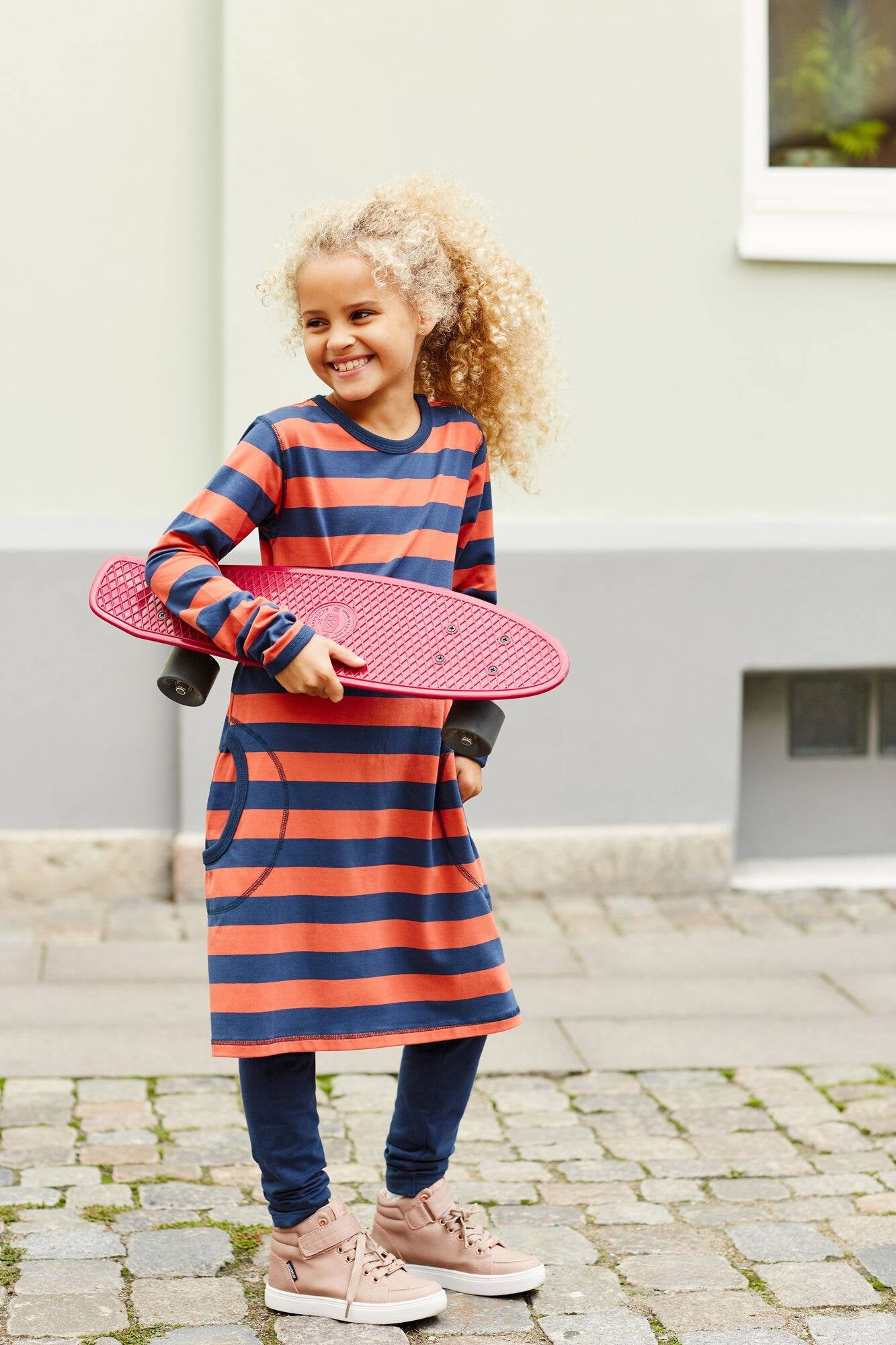 Maxomorra Kleid Dress LS STRIPE ROWAN