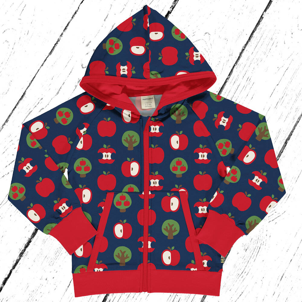 Maxomorra Kapuzenjacke Cardigan Hood Sweat APPLE