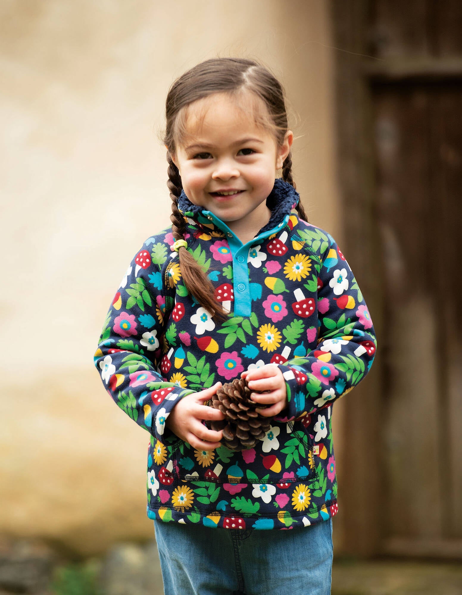 Frugi Pulli Snuggle Fleece Indigo Lost Words