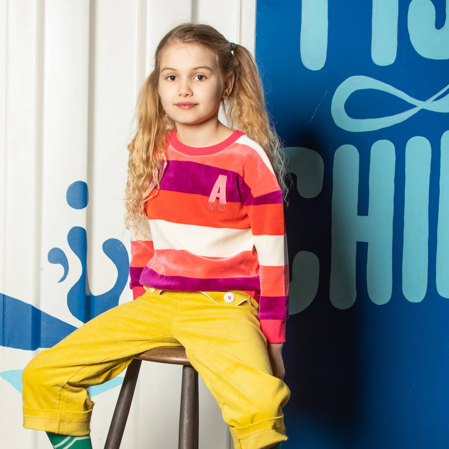 Albababy Pulli My Favorite Sweat Wild Aster Love Stripe
