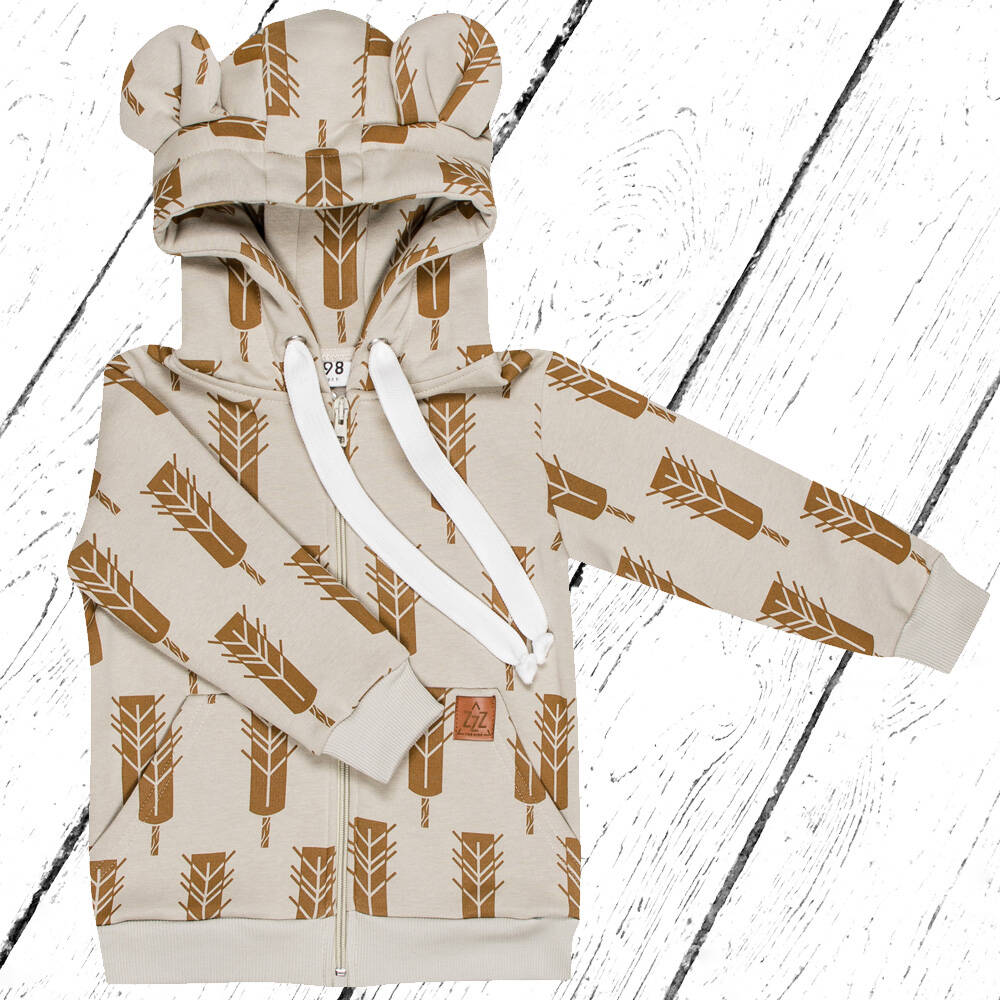 Zezuzulla Sweatshirt Jacke Zzzip Blouse Trees on Beige