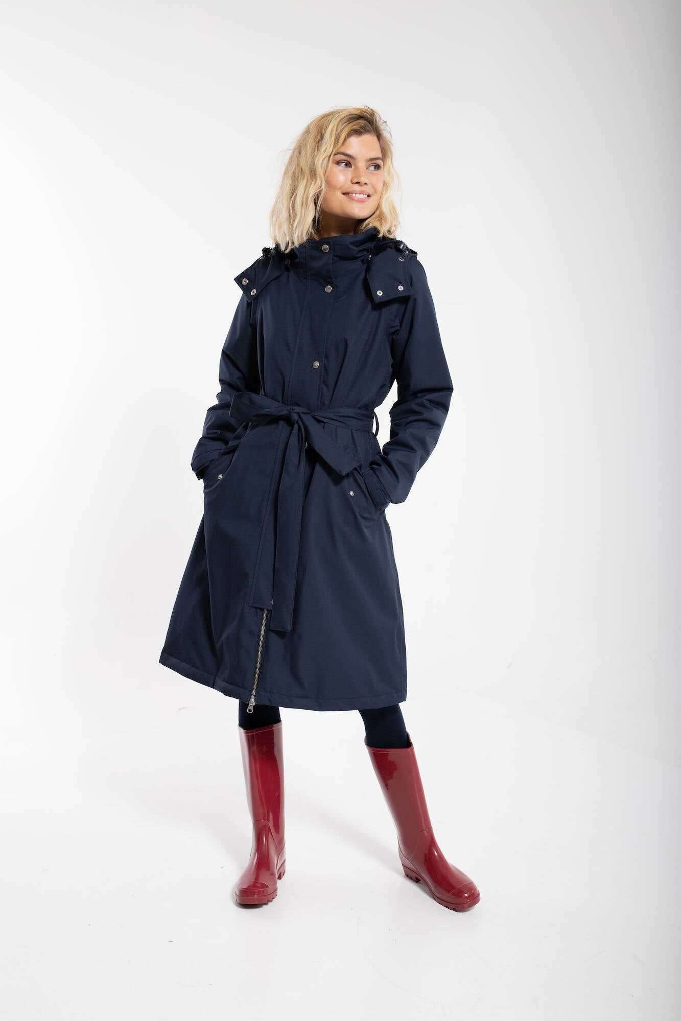 Danefae Wintermantel Bornholm Winter Rain Dark Navy