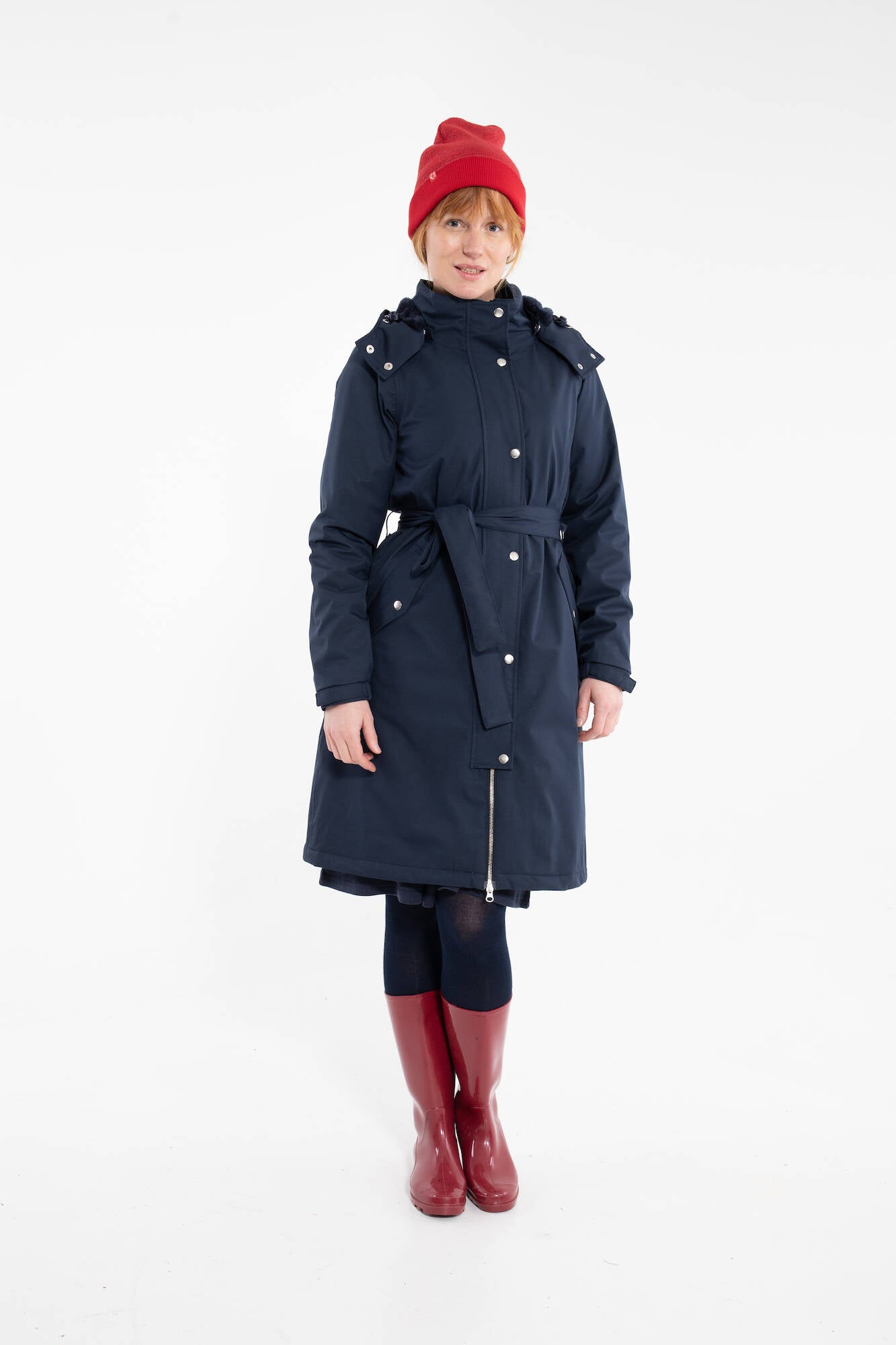 Danefae Wintermantel Bornholm Winter Rain Dark Navy