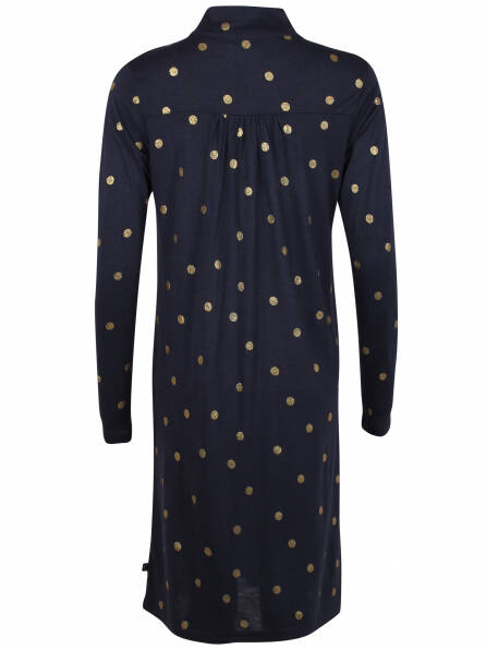 Danefae Ladys Kleid Piano Wool Dress Dk Navy Gold Glitter