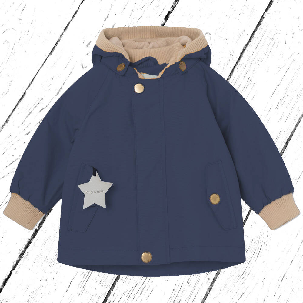 Mini A ture Outdoorjacke Wally Jacket Fleece Maritime Blue
