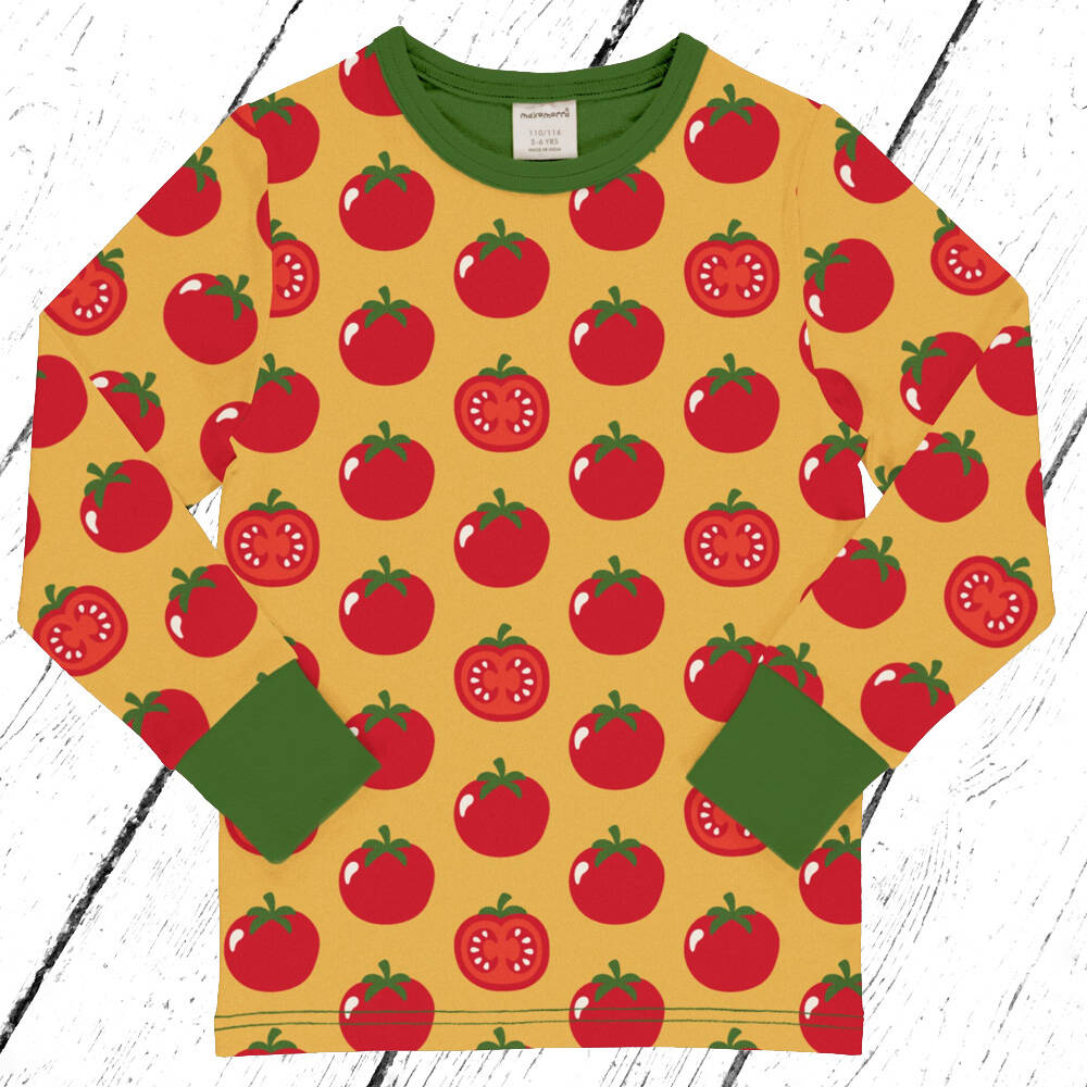 Maxomorra Shirt Top LS TOMATO