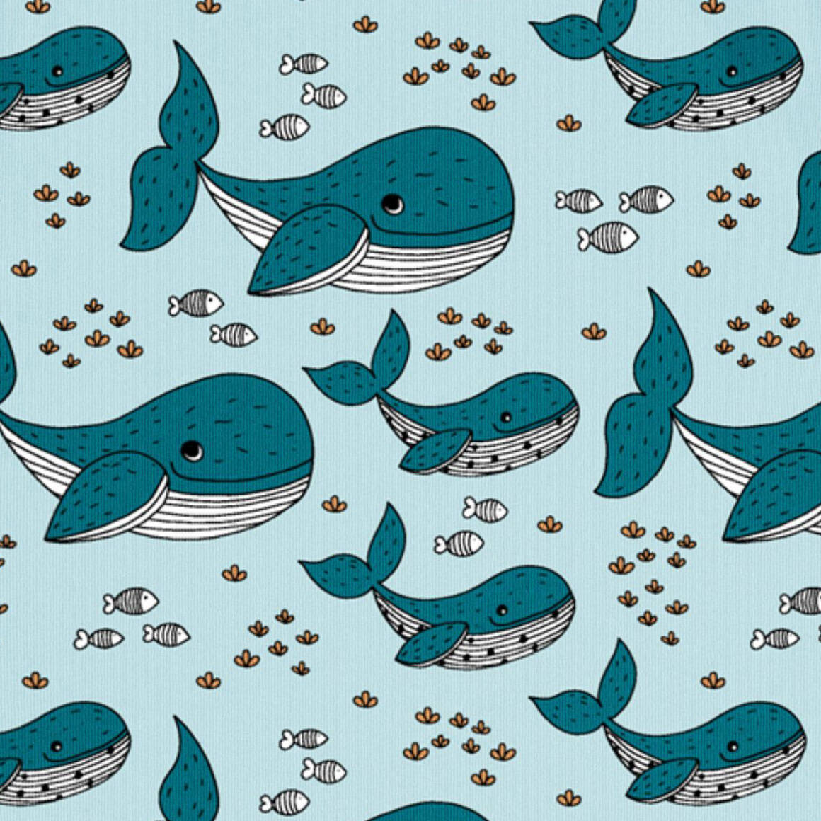 Meyadey by Maxomorra Shirt Top LS WHALE WATERS