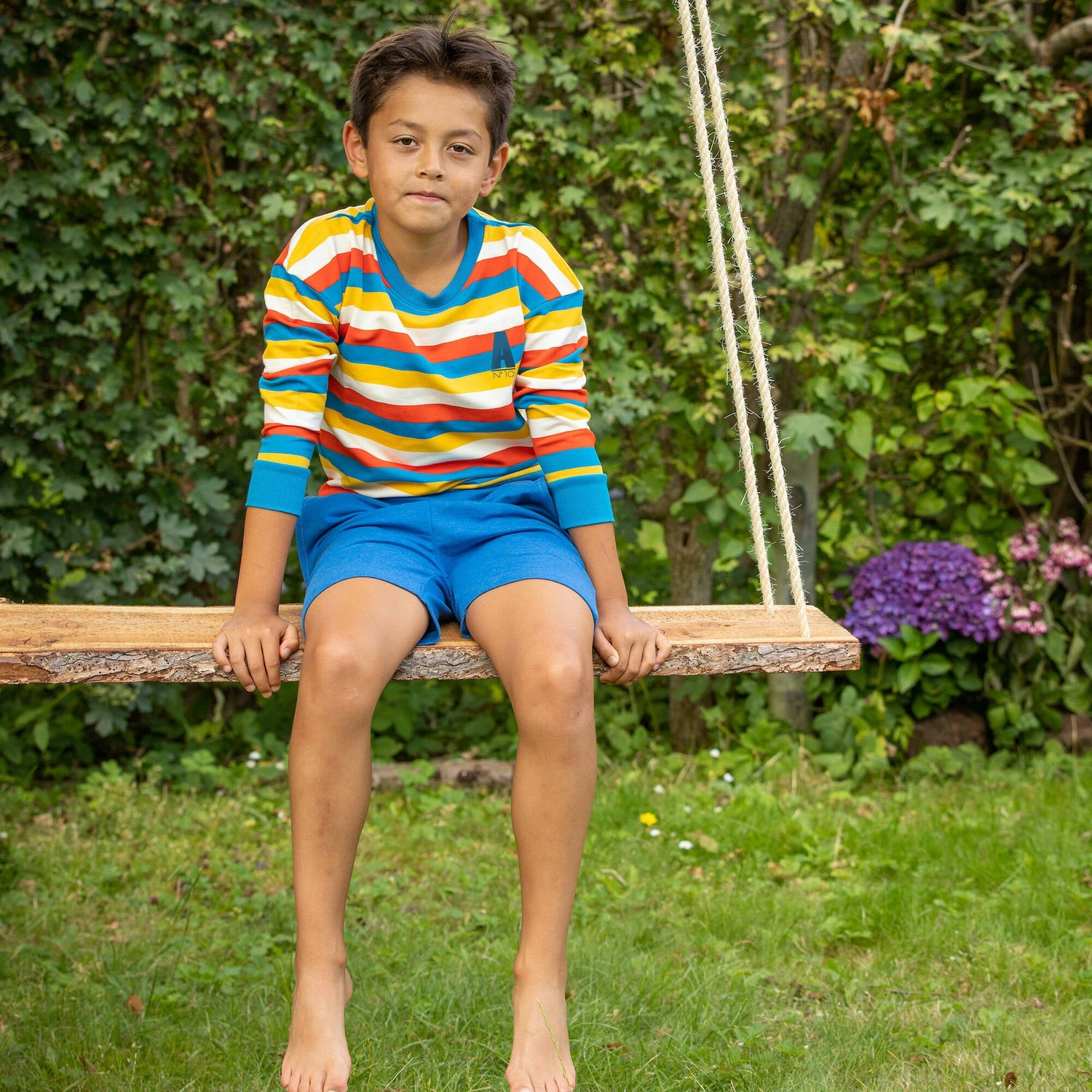 Albababy Pulli Sean Sweat Mykonos Blue Stripes