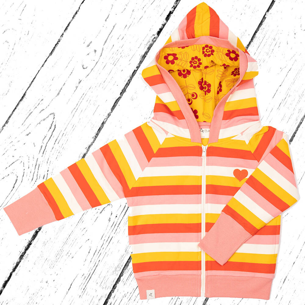 Albababy Jacke Alltime Zipper Hood Strawberry Ice Stripes