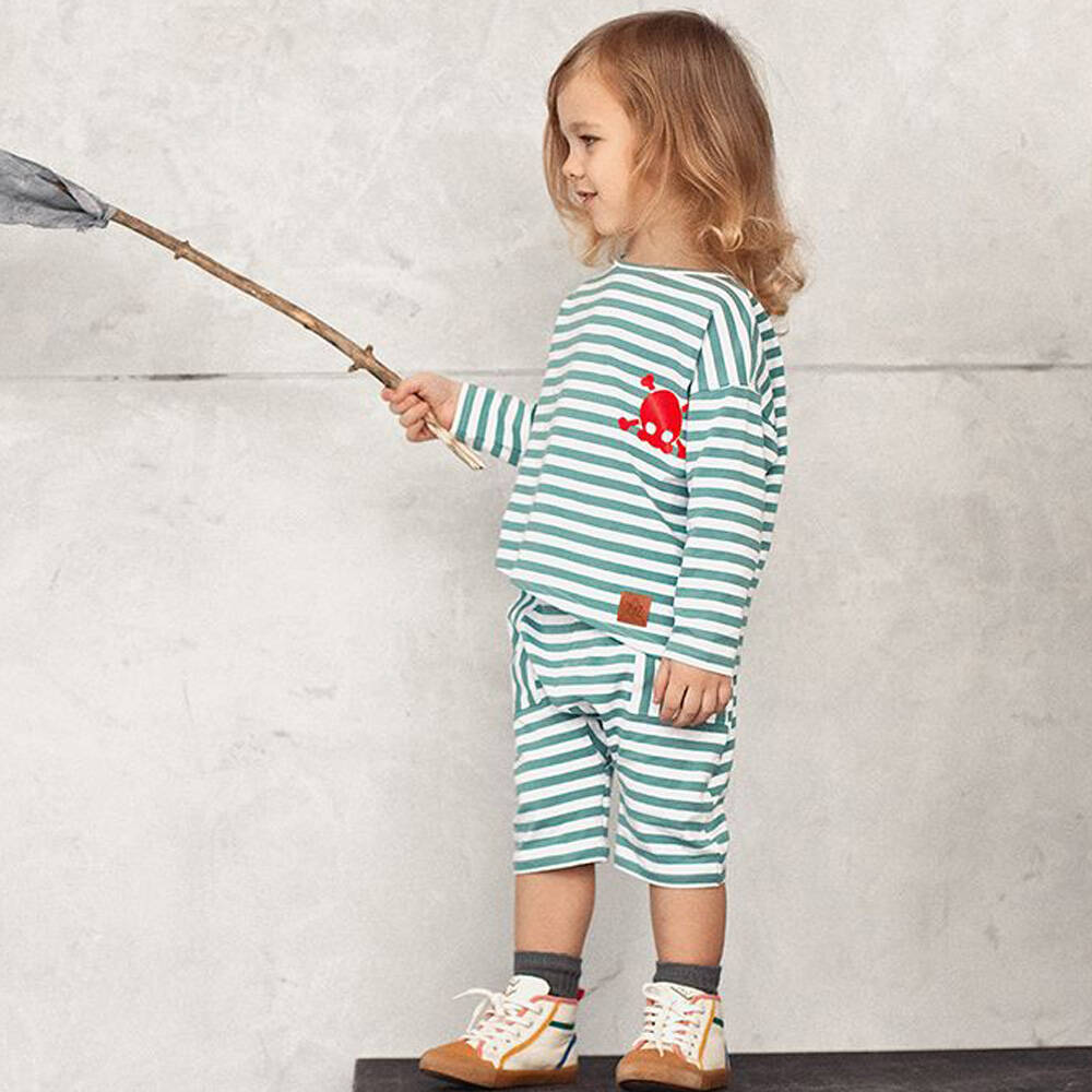 Zezuzulla Shorts Turquoise Stripes