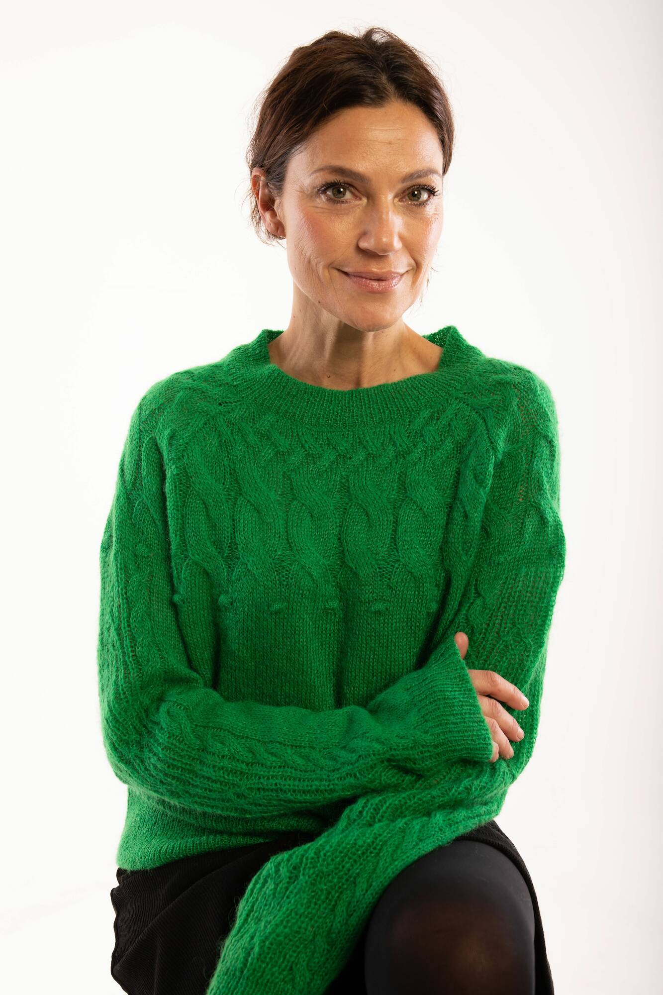 Danefae Ladys Strickpulli Aarluk Sweater Green