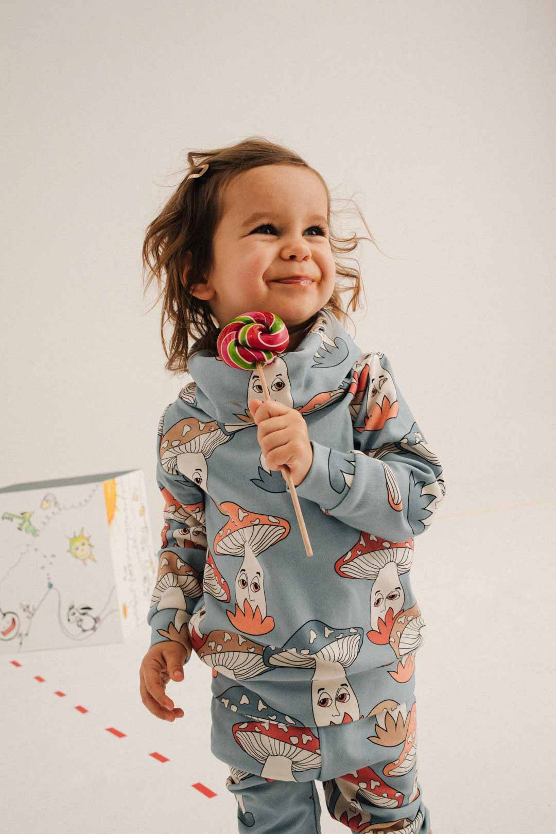 Dear Sophie Snood Sweatshirt MUSHROOM BLUE