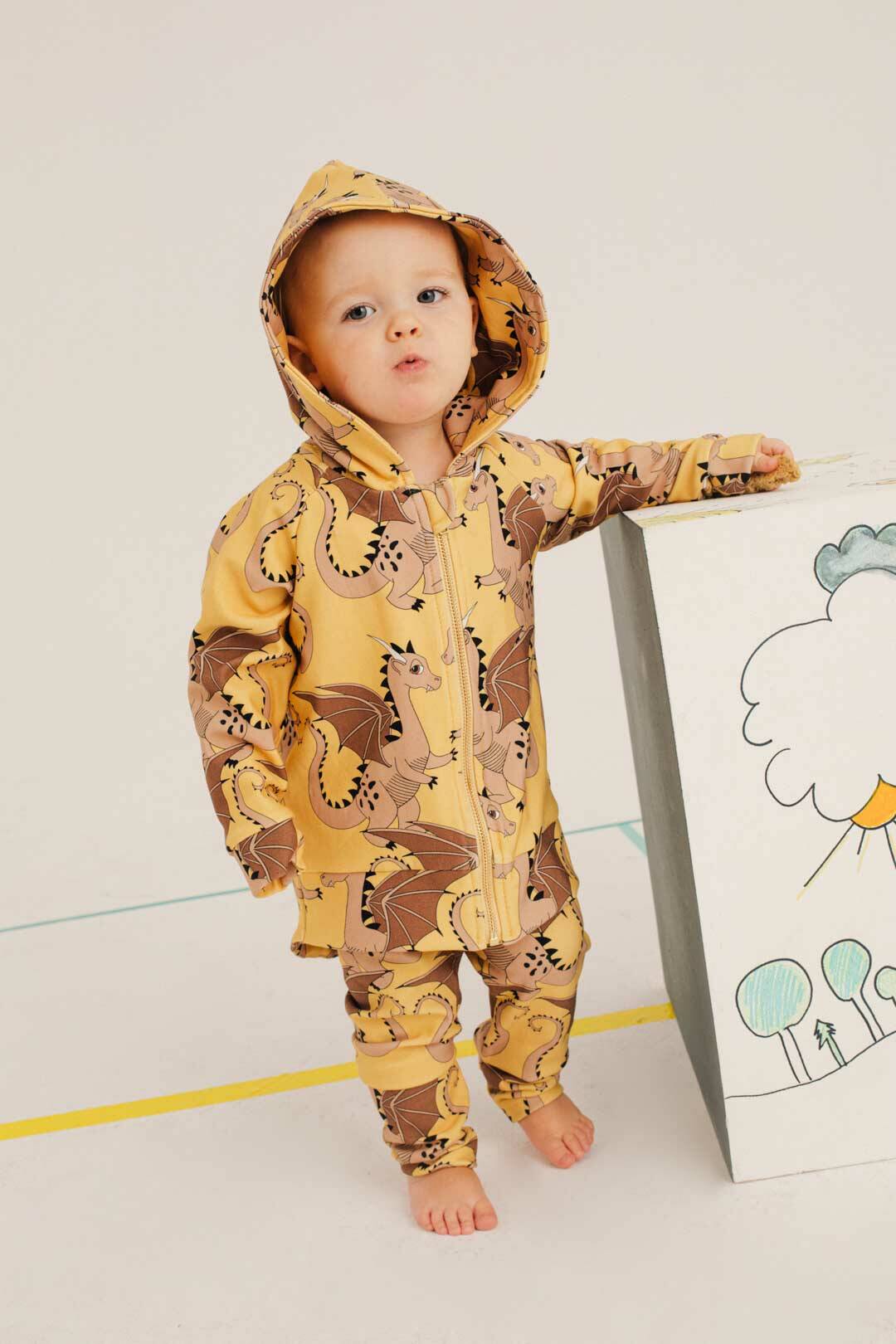 Dear Sophie Sweatjacke Hoodie DRAGON YELLOW