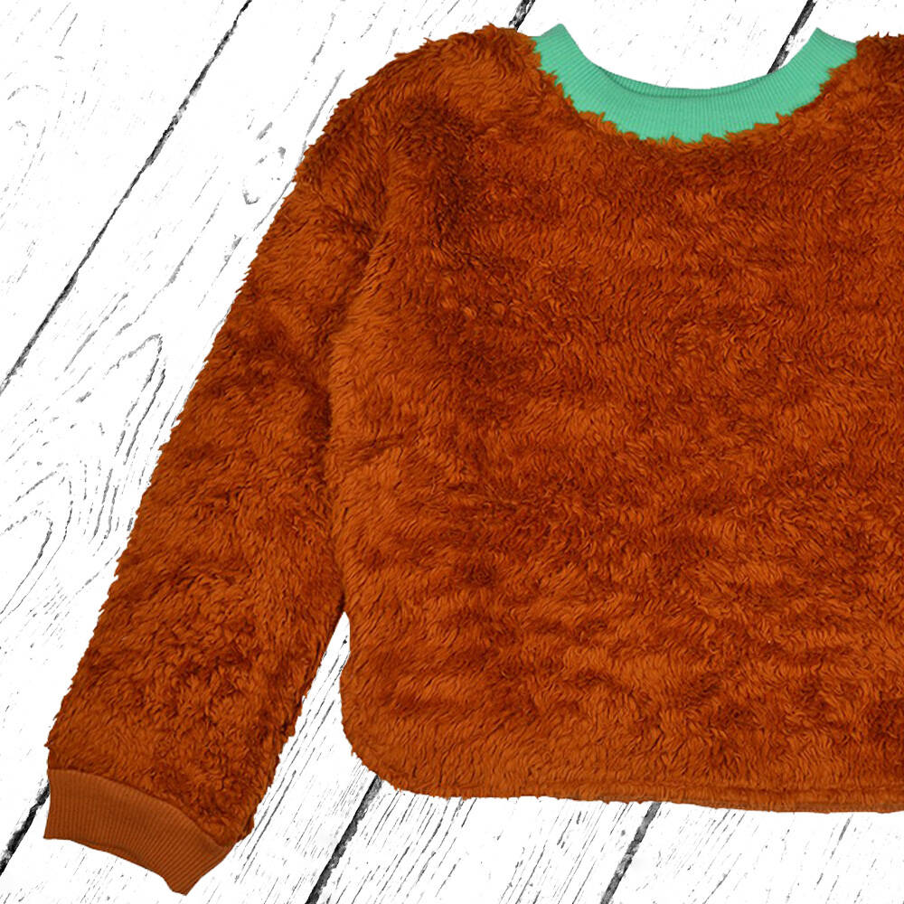 Baba Kidswear Cath Sweater Jacquard Pluche Brown