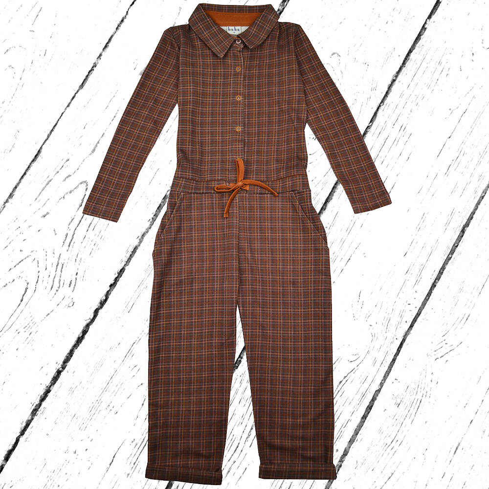 Baba Kidswear Overall Aster Jumpsuit Brown Check