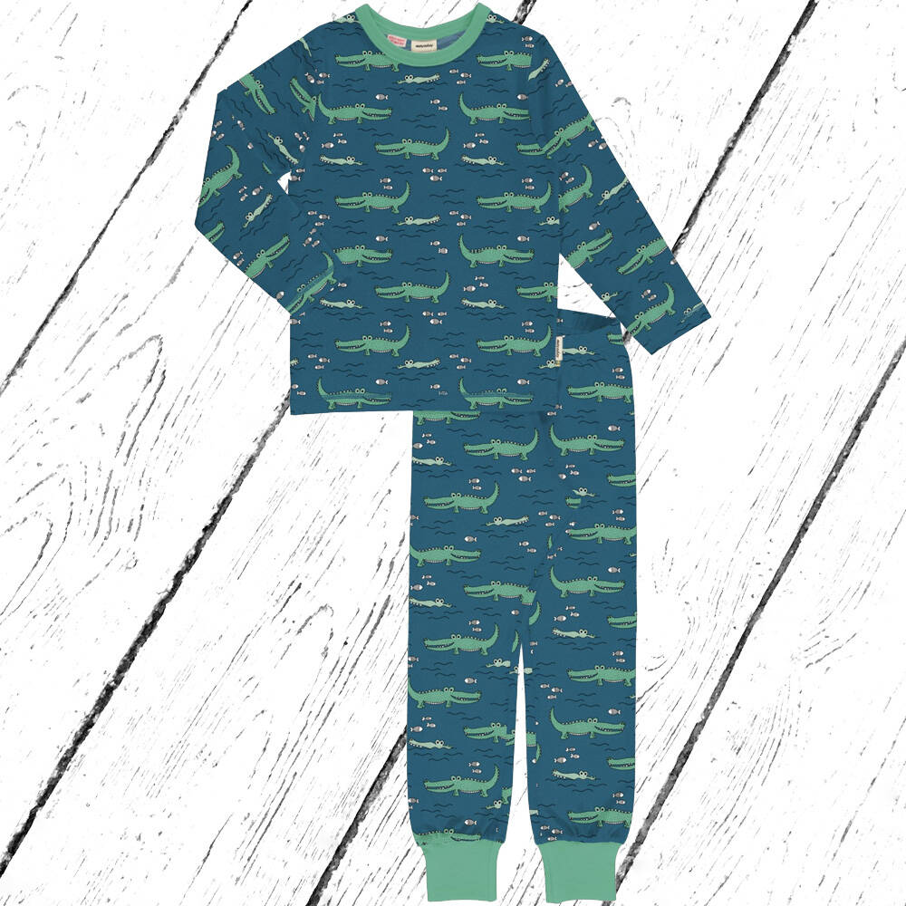 Meyadey by Maxomorra Schlafanzug Pyjama Set CROCODILE WATER