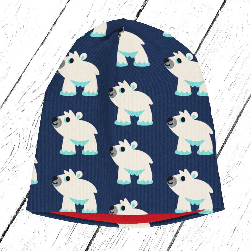 Maxomorra Mütze Hat Velour POLAR BEAR