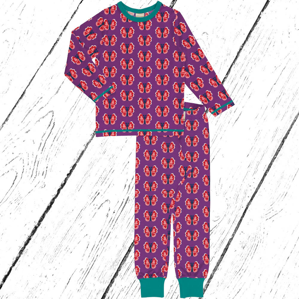 Maxomorra Schlafanzug Pyjama Set BUTTERFLY