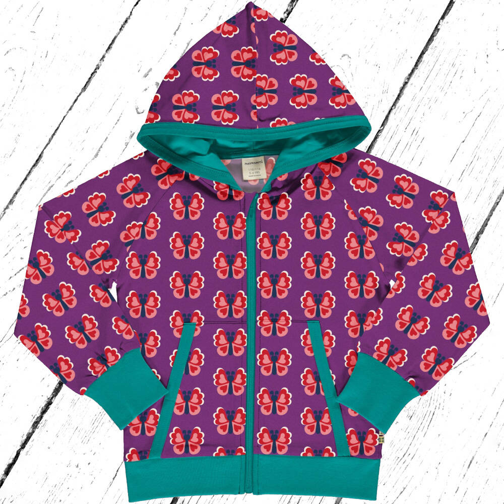 Maxomorra Jacke Cardigan Hood Sweat BUTTERFLY