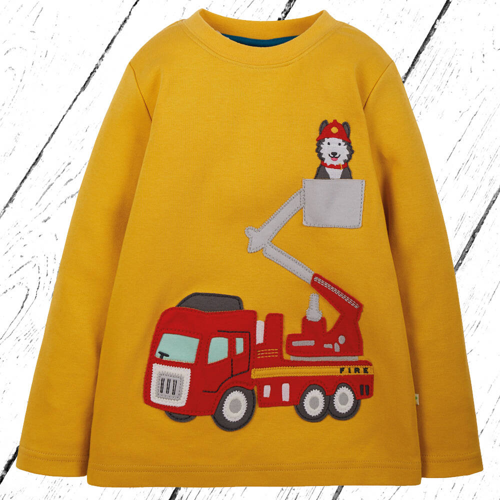 Frugi Shirt Aventure Top Bumble Bee Fire Engine