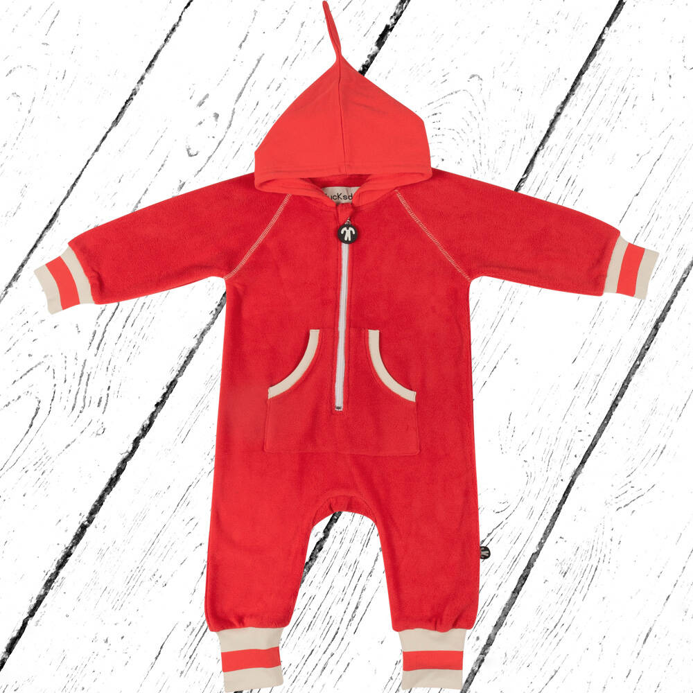 DucKsday Overall Fleece Suit Red White