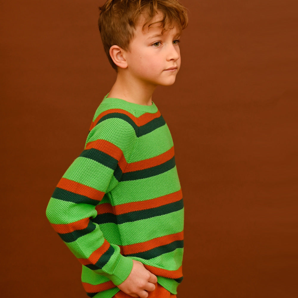 Lily Balou Strickpulli ILYA Striped Jumper Bright Green