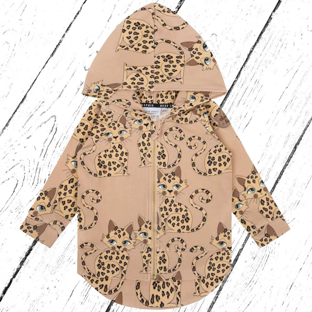 Dear Sophie Sweatjacke Hoodie GEPARD BROWN